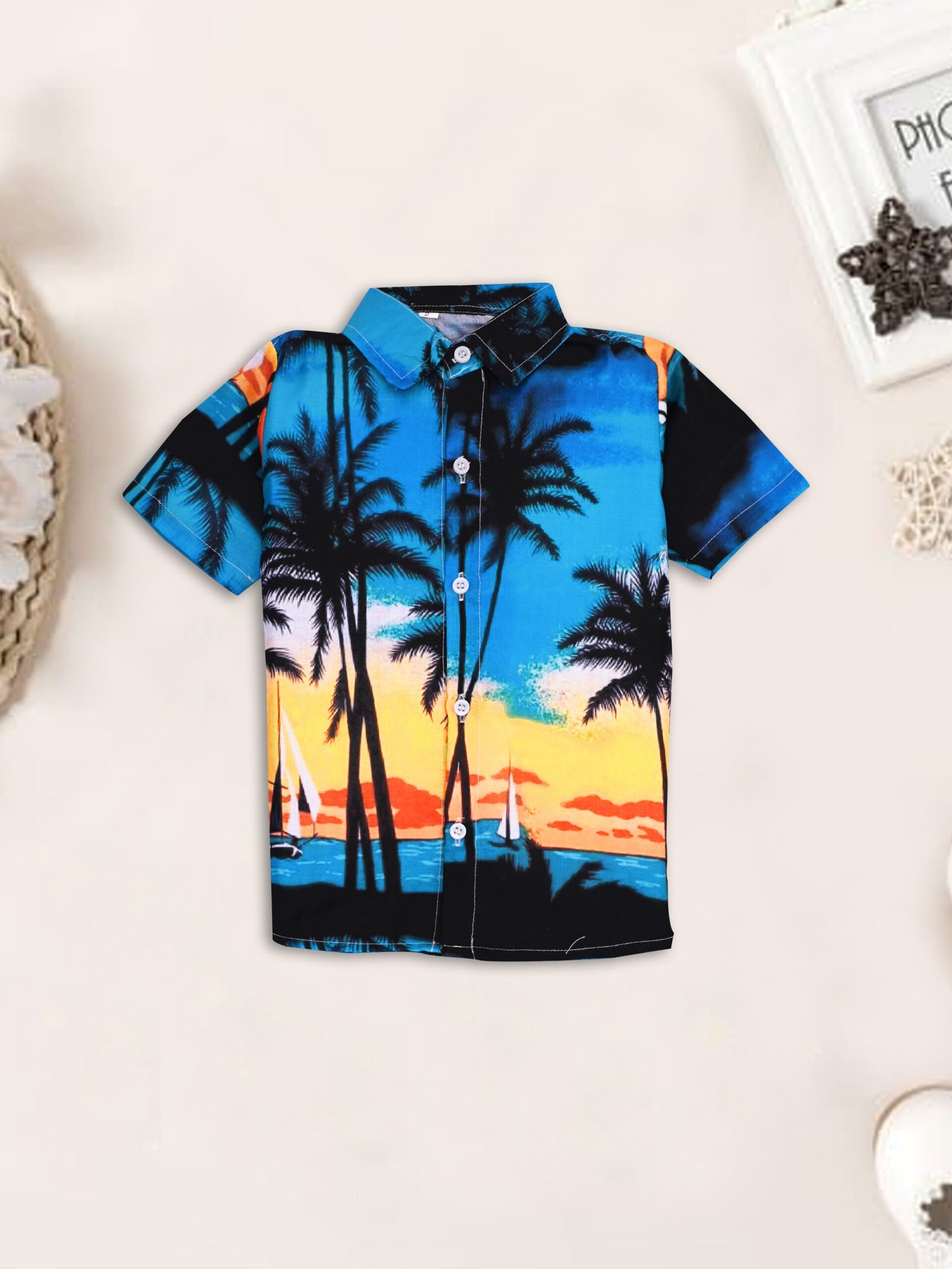 GODADI WALA Kidswear present a new born baby 1 pcs Cloth Pair set (BLACK BEACH DESIEN) - Image 2