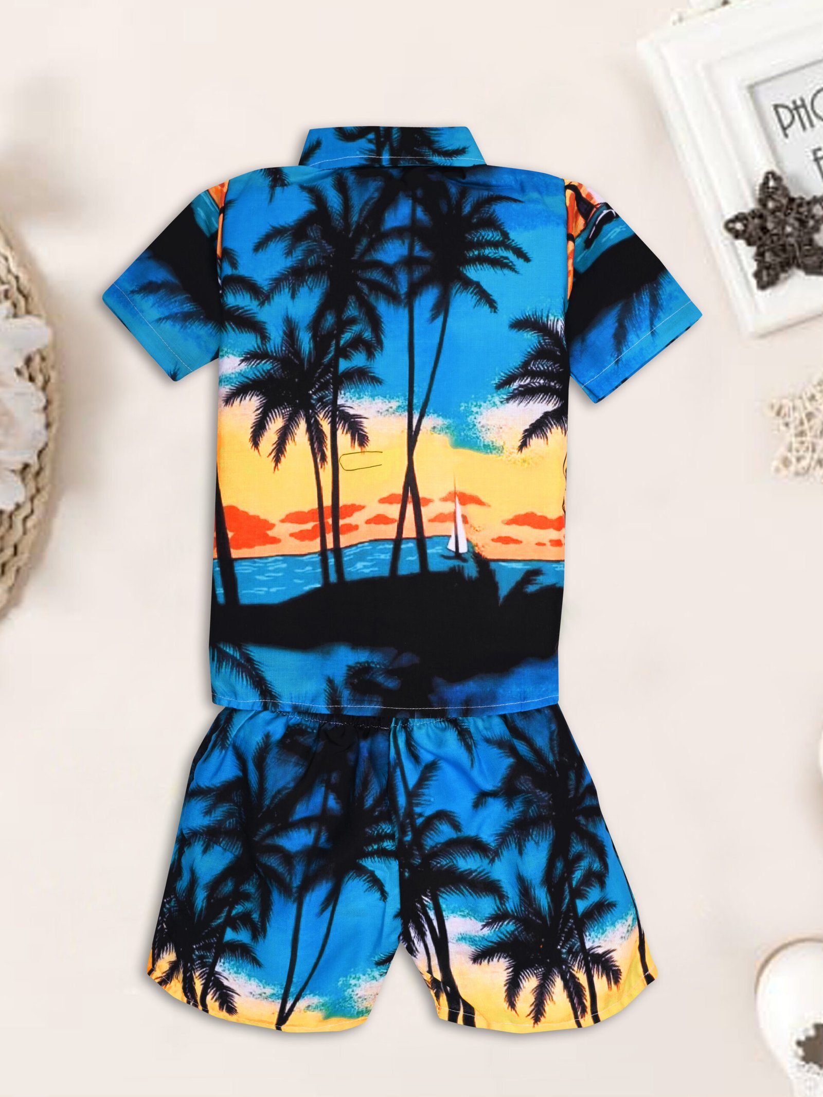 GODADI WALA Kidswear present a new born baby 1 pcs Cloth Pair set (BLACK BEACH DESIEN) - Image 5