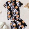 GODADI WALA Kidswear present a new born baby 1 pcs Cloth Pair set (BLACK WHITE DESIEN)