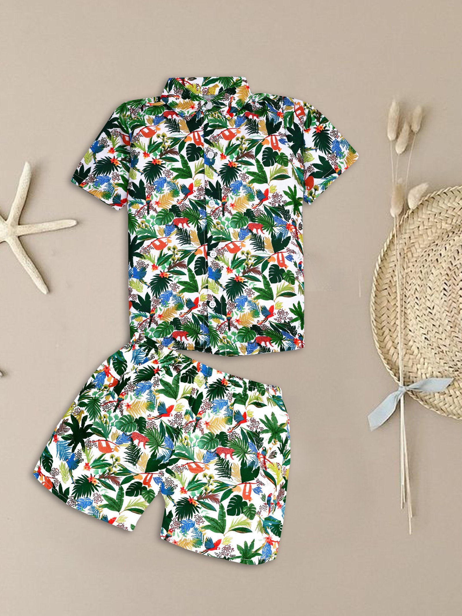 GODADI WALA Kidswear present a new born baby 1 pcs Cloth Pair set (WHITE & GREEN PAN DESIEN)