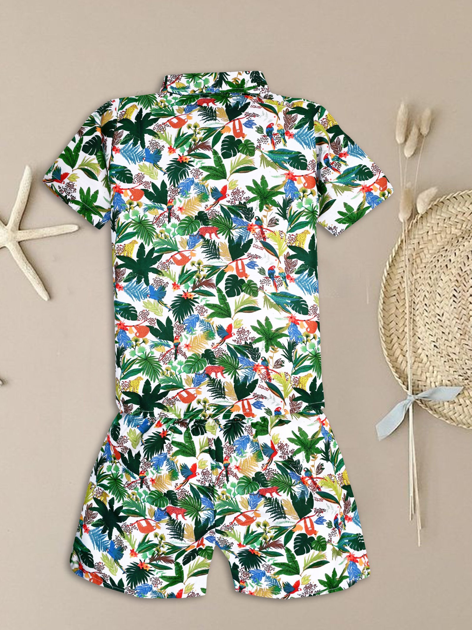 GODADI WALA Kidswear present a new born baby 1 pcs Cloth Pair set (WHITE & GREEN PAN DESIEN) - Image 2