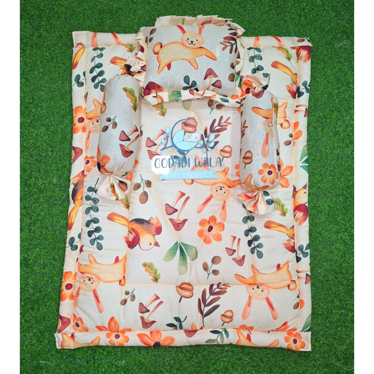 Godadi Wala Baby Bedding Set Embroidery with Digital Rabbit set (0-10)Months (Multi) - Image 6