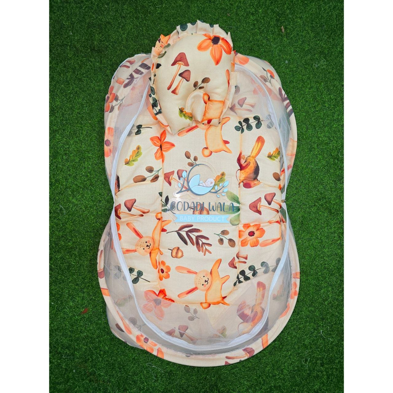 Godadi Wala Baby Bedding Set Embroidery with Digital Rabbit set (0-10)Months (Multi) - Image 4