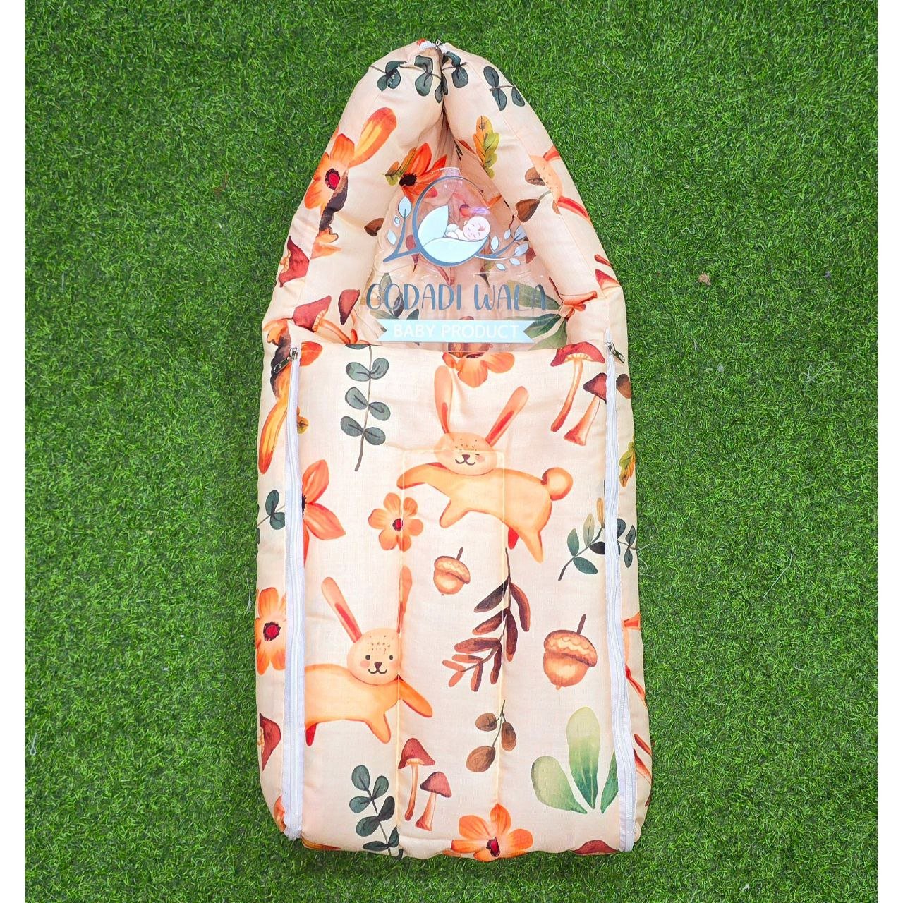 Godadi Wala Baby Bedding Set Embroidery with Digital Rabbit set (0-10)Months (Multi) - Image 3