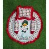 GODADI WALA baby Embroidery 4 Pcs Round Godadi Set (I Love Mom Set) (red)
