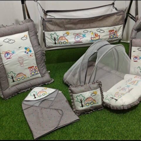 Godadi Wala Baby Bedding Set Embroidery with Digital set  (0-10)Months